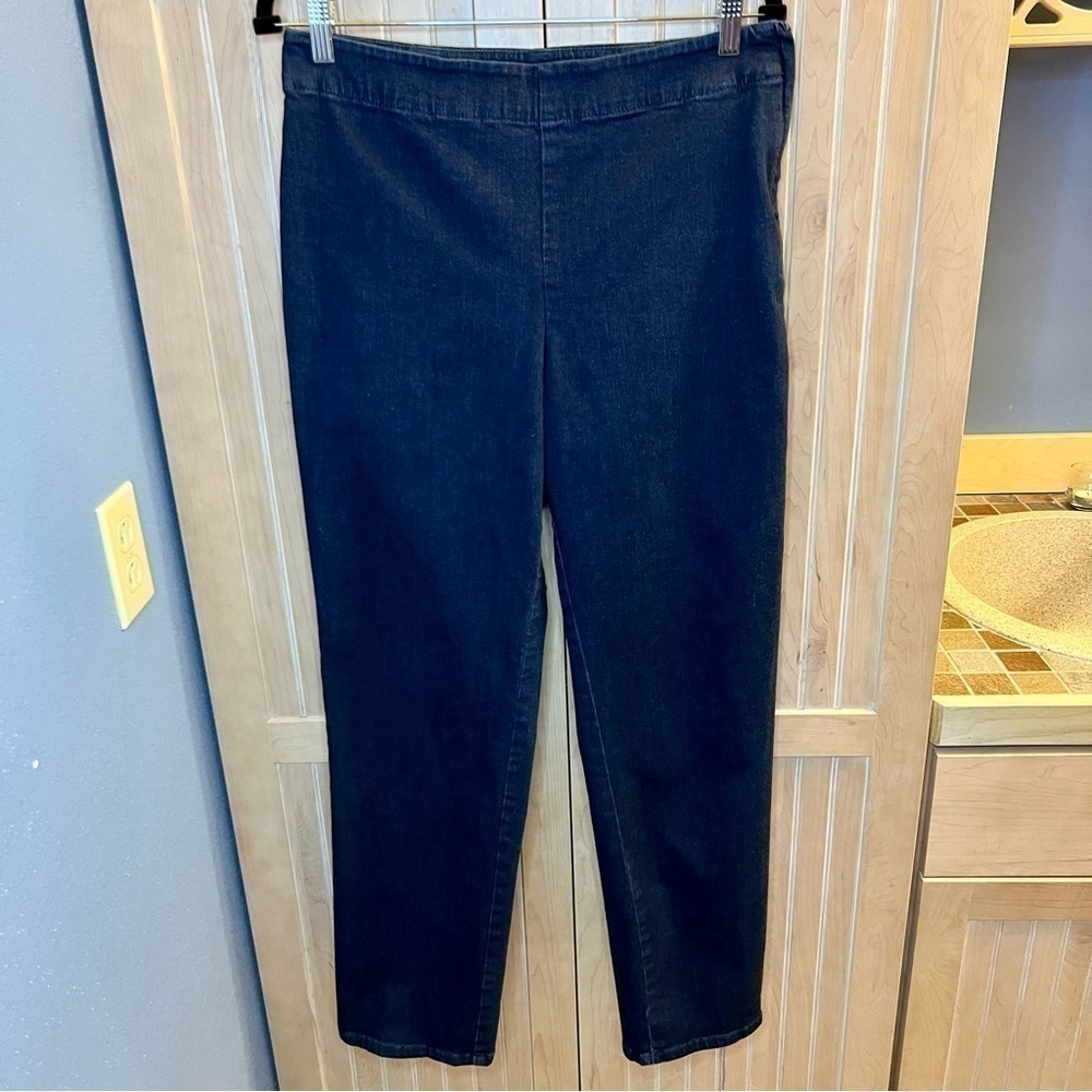 Talbots Heritage Stretch Dark Wash Tapered Leg Size 12